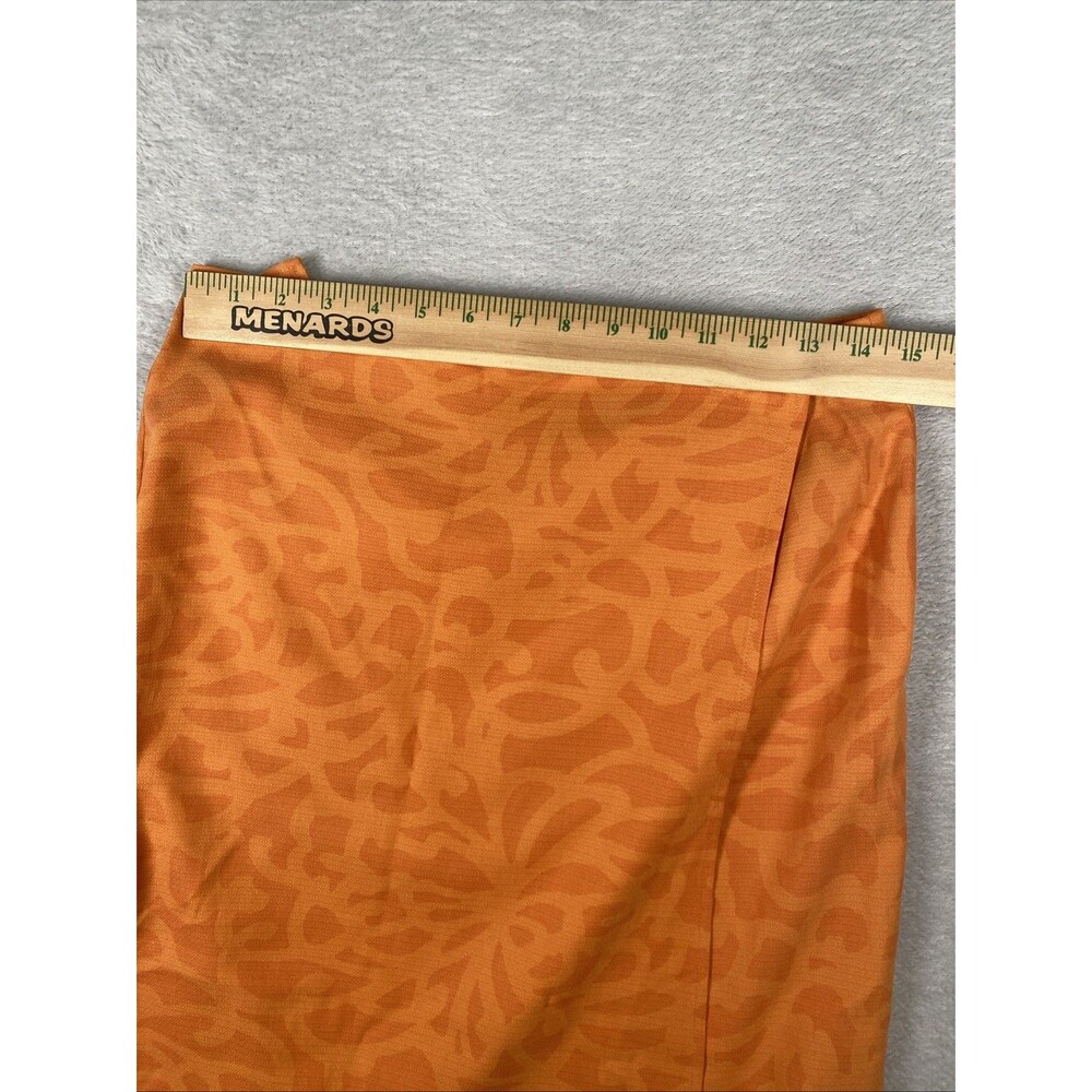 Columbia XCO Silk Wrap Skirt Women's Medium Orange Knee A-Line Tropical Resort - Picture 2 of 7